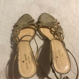 Gold Sparkly Kate Spade Heels